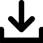 download button icon png outline style arrow symbol