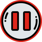 stylish pause button png symbol/icon