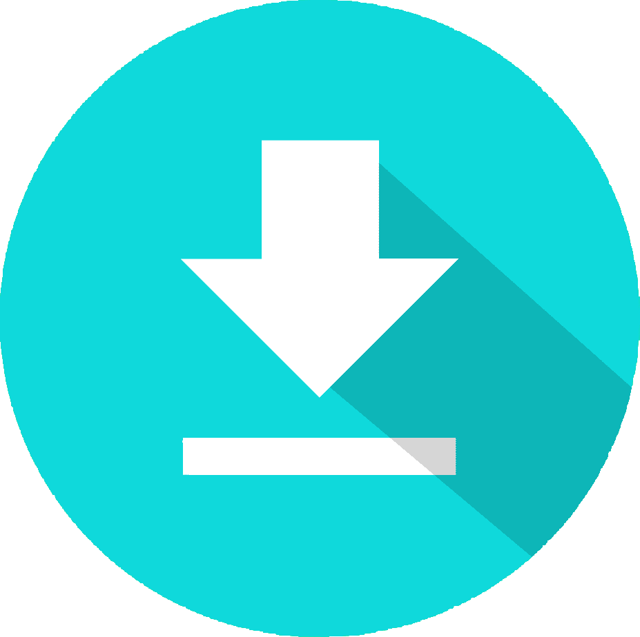colorful shadow style download button png, ui design png download icon, symbol, colorful