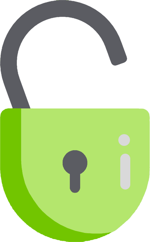 open padlock shaded icon