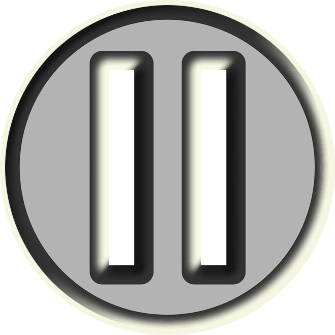 3d style pause icon png button