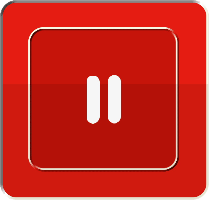 modern red pause icon png