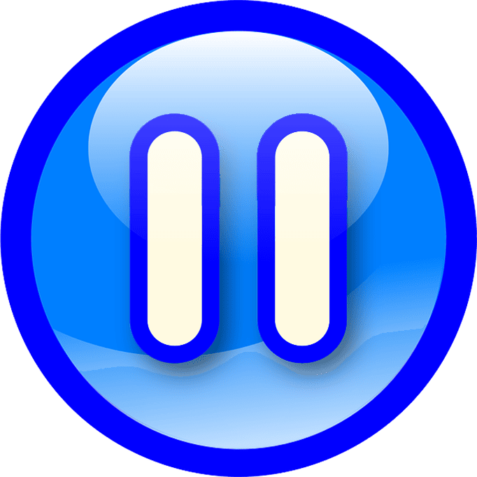 pause icon png line style minimal design