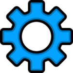 colorful 3d style setting icon png