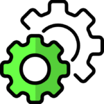 setting icon png two colors flat