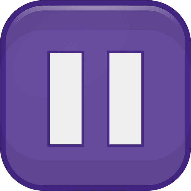 pause button icon png 3d style