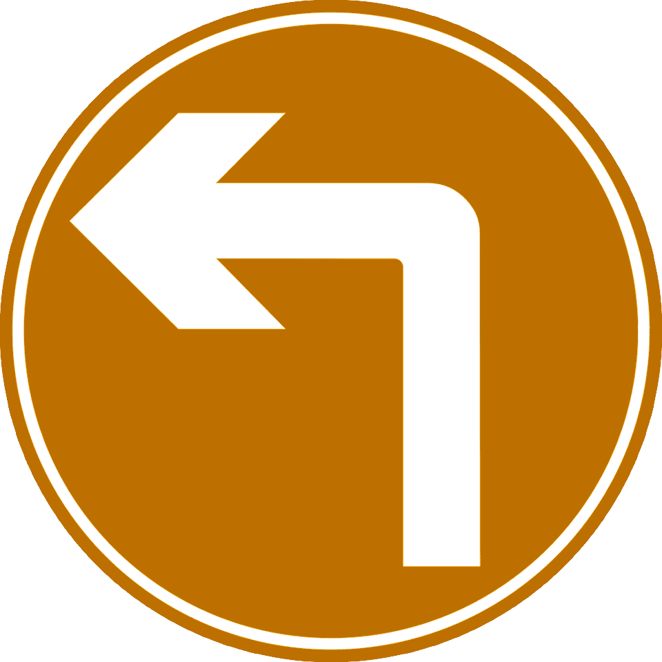 turn left, left arrow, road sign, traffic sign, left turn traffic sign, left turn symbol/7