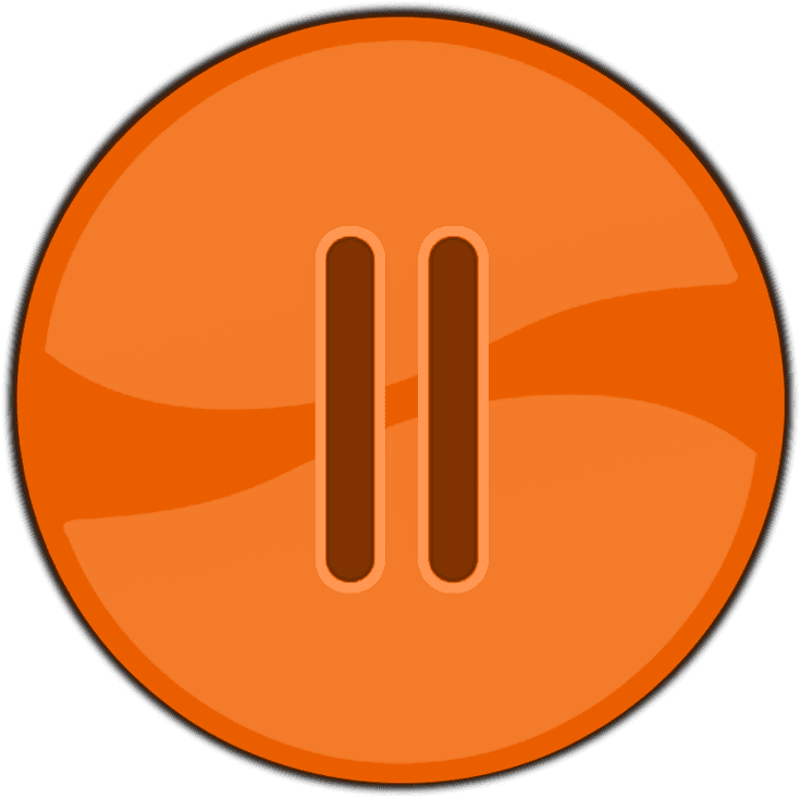 pause button icon orange
