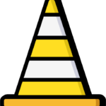 traffic cone icon png, safety cone symbol, road work cone, construction site marker, caution traffic graphic, orange road cone, work zone warning icon
