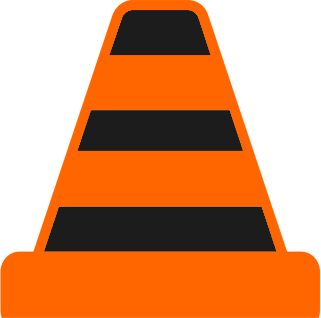 cone icon transparent, traffic cone symbol, construction warning cone, roadblock marker, street repair icon, temporary traffic sign, safety symbol png