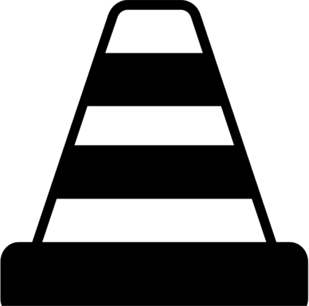 cone icon png, traffic cone transparent, road safety cone, construction caution marker, warning barrier icon, maintenance zone symbol, road alert graphic
