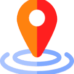 gradient style map pin icon, location icon, gradient location icon